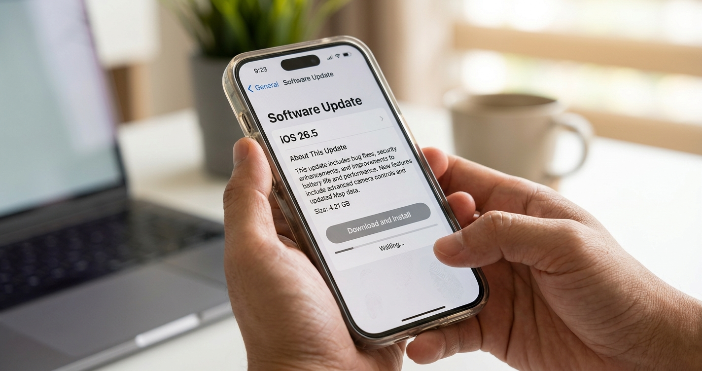 Apple-Gerät auf iOS 26.5