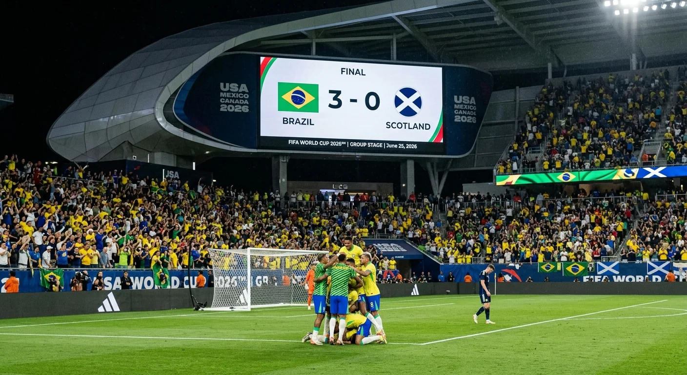Brazil 3-0 Scotland FIFA World Cup 2026