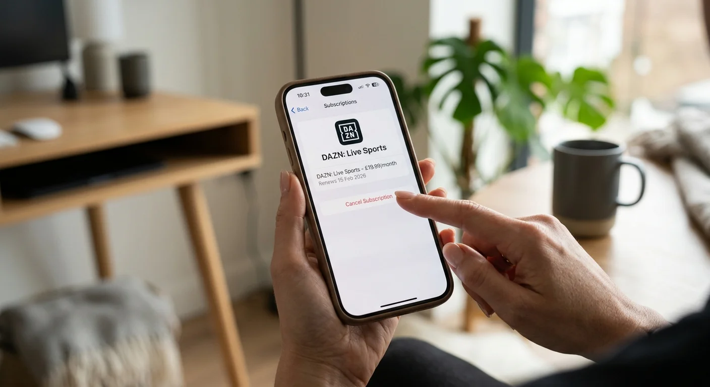 Cancel DAZN Subscription on iPhone