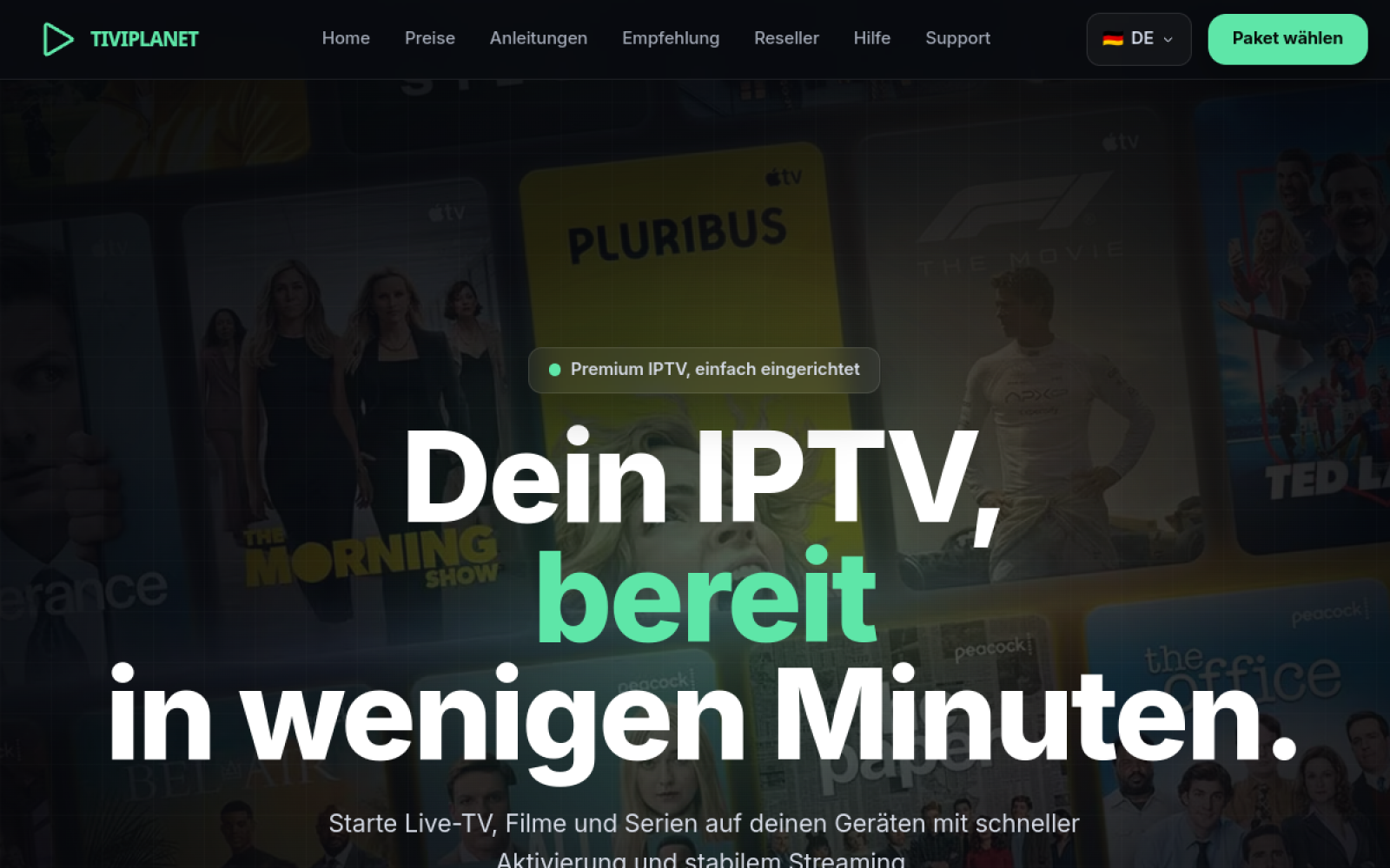 TiviPlanet – IPTV Anbieter Deutschland 2026 im Vergleich TiviPlanet im IPTV Anbieter Vergleich Deutschland 2026: Startseite, Preise, Pakete, Sender, 4K und mehrere Geräte