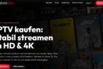 Startseite von ZivoPlay mit deutschsprachiger Tarifnavigation und IPTV-Angebot
